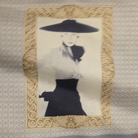 Dior Artistic Print Scarf in Black and Gold - Picture 10 of 15